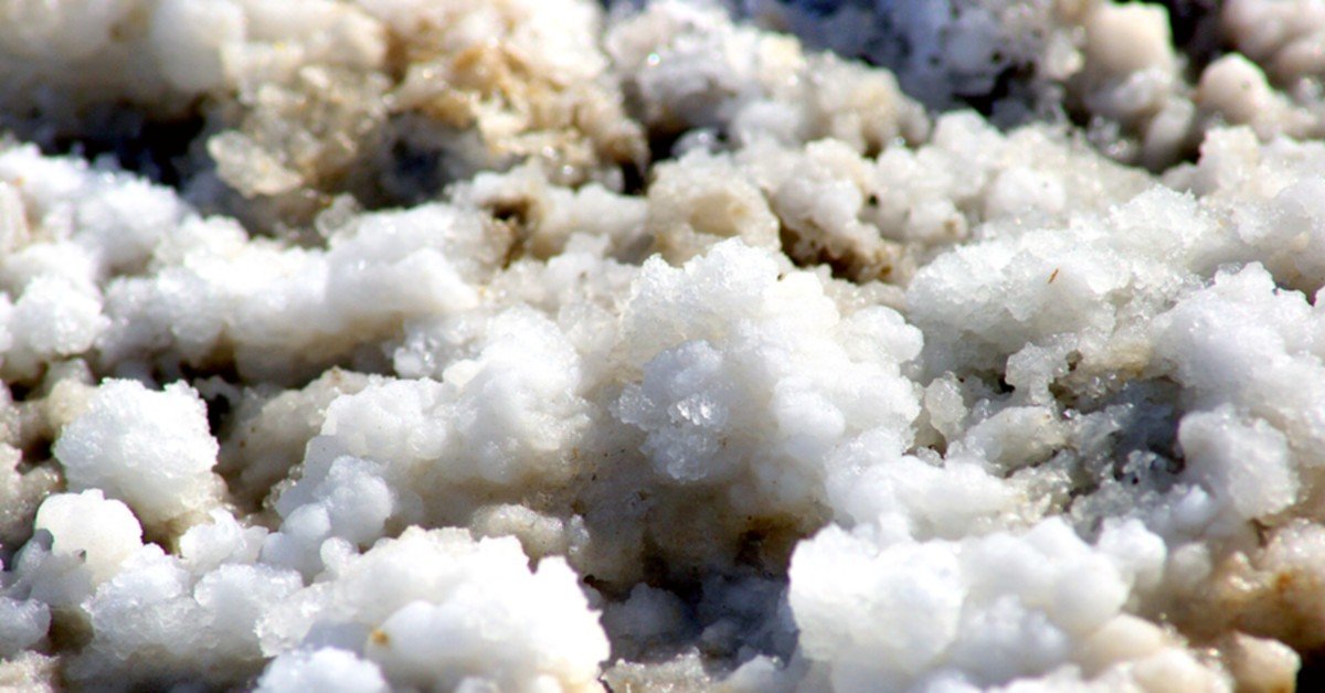 Dead Sea salt crystals close-up